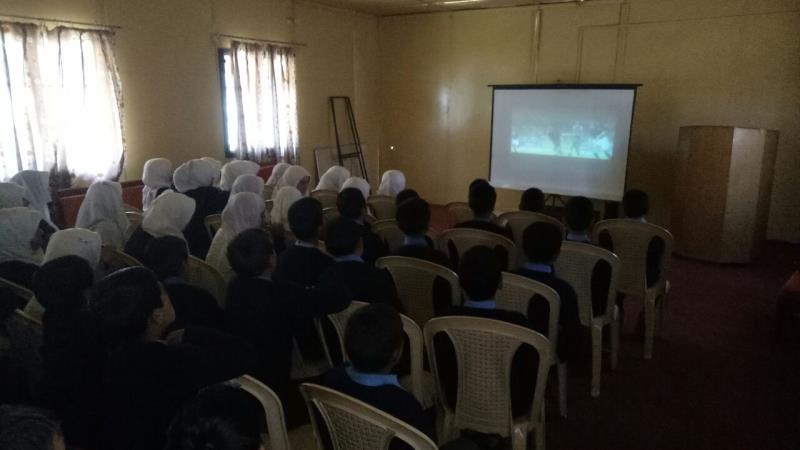 A patriotic movie has been shown for the motivation of children from 6th to 8th class.