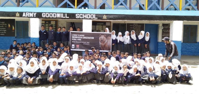 An awareness program was held in school by the members of WWF (World wide Fund for Nature) regarding the conservation of wildlife in our surrounding. It was emphasized to save the species like brown bear and the birds which are surviving in our environment