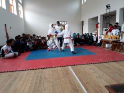 : School Children has been participated in the block level karate championship held at Indoor stadium, . 