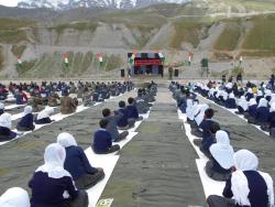 Yoga Day is celebrated in Polo Ground Old Drass,which was Organized by 21- Grenadiers. Army Officers, SDM DRASS, Tehsildar Drass including other dignitaries’ ant the Students of AGS DRASS, Students of Hr. Sec. School Drass, and Karate participants also were present in the Occasion
